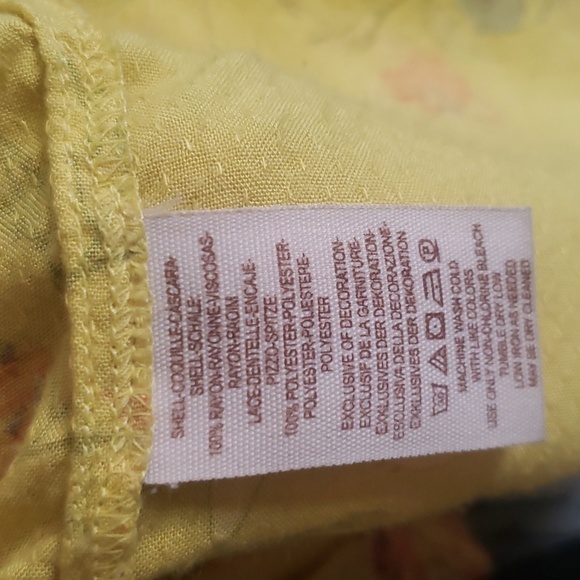 Free People yellow and black v-neck peplum wide cuff sleeves embroidery shirt XS - Picture 6 of 7